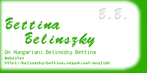 bettina belinszky business card